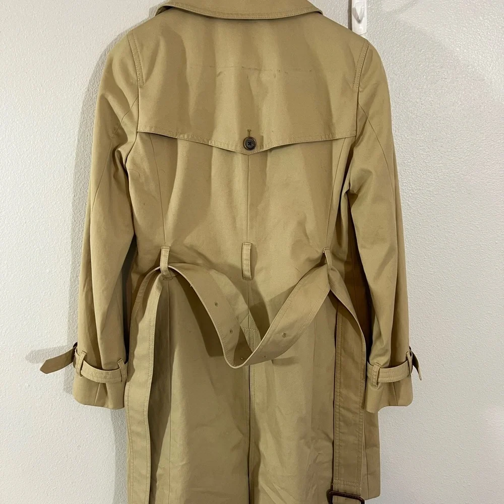 J. Crew Classic Tan Trench Coat size‎ 0